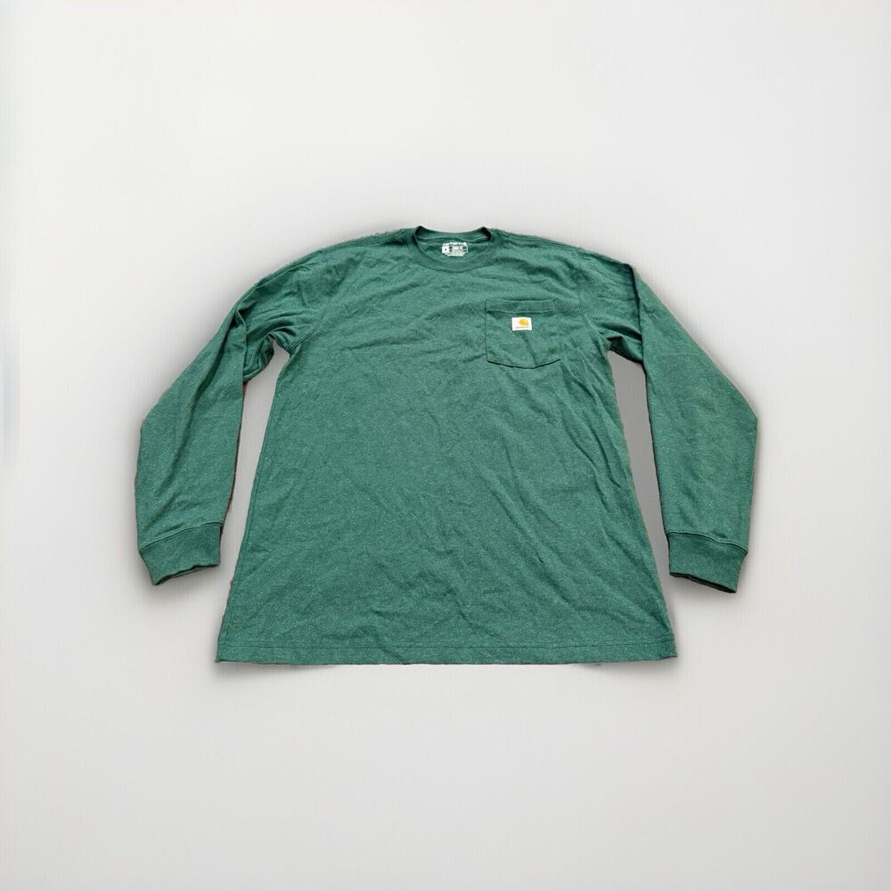 Carhartt Mens Green Loose Fit Long Sleeve Crew Neck Size M Medium K126 G55